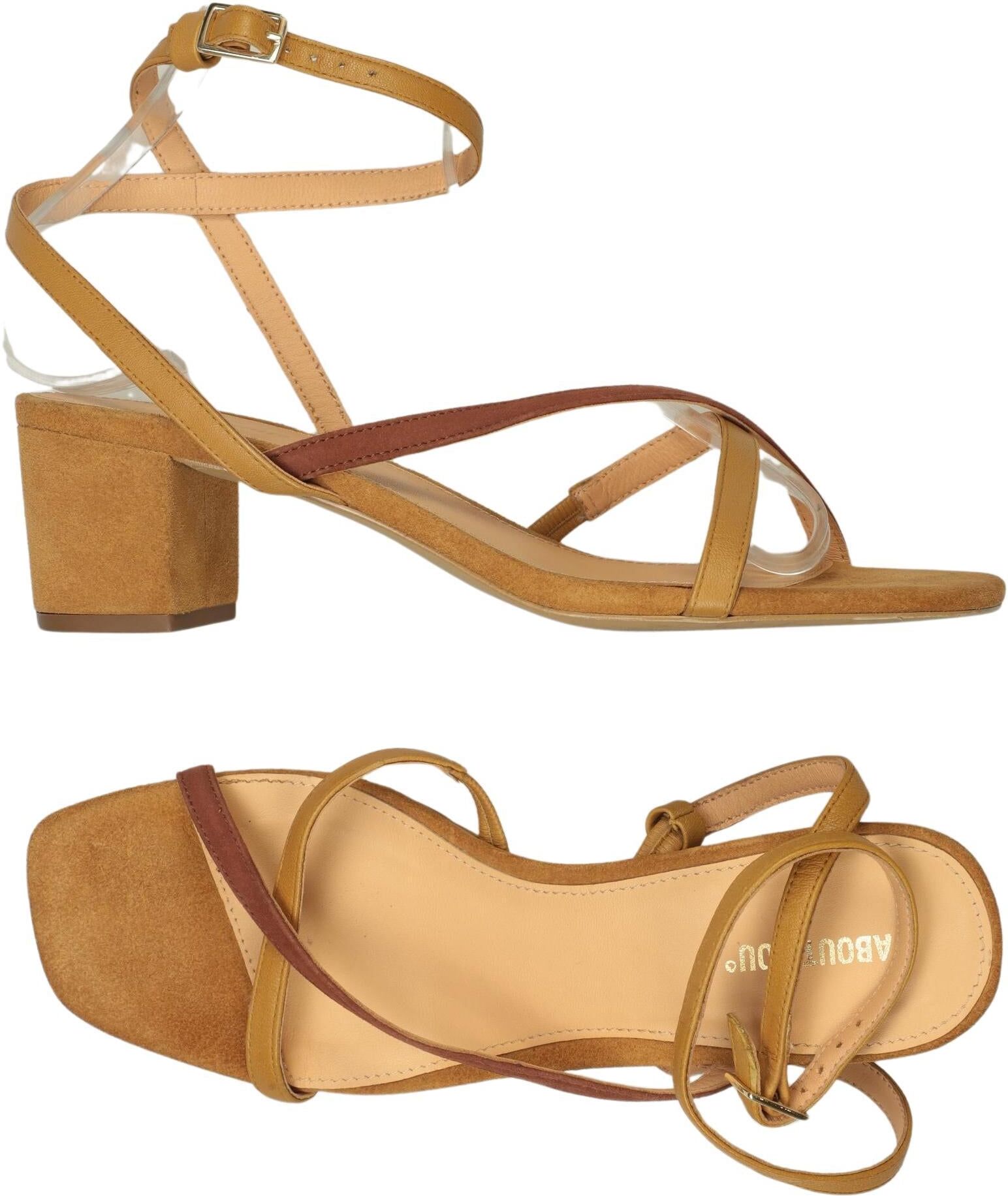 About you Damen Sandalen, Braun, Gr. EU 40, Leder - Second Hand