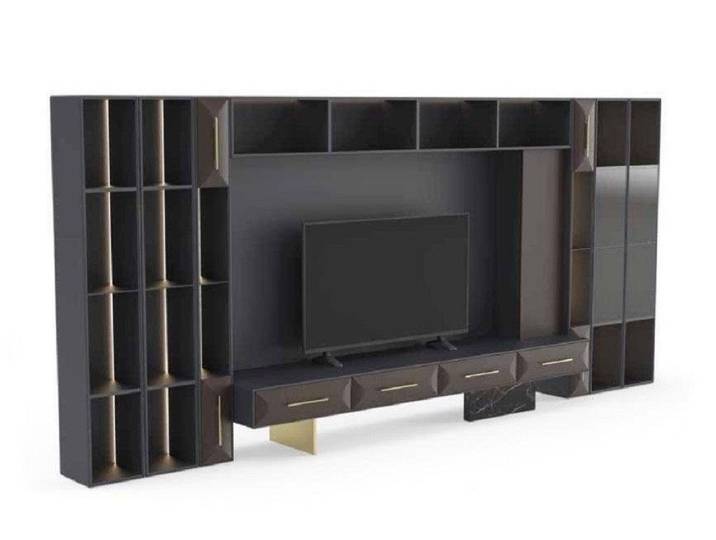 Xlmoebel TV-Wand Moderne Holz-Wohnzimmerwand mit elegantem Design, (1-St., 1x Wohnwand), Hergestellt in Europa