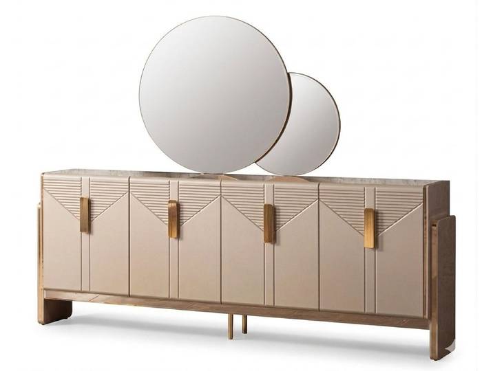 JVmoebel Sideboard Konsole Beige Moderner Stil Komfortabel Luxuriös Stilvoll Elegant, Made in Europa