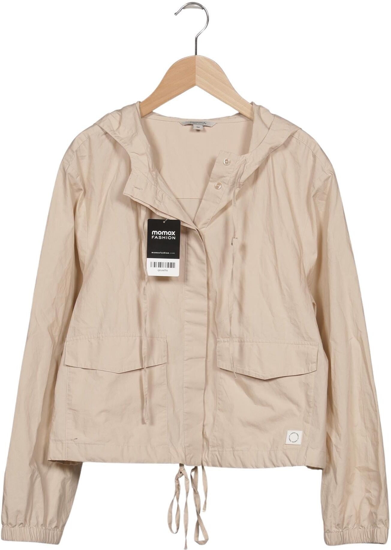Comma Damen Jacke, Beige, Gr. EU 36, Baumwolle - Second Hand