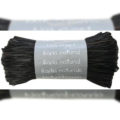 Clairefontaine 8x Geschenkband aus natürlichem Bast 50g - Schwarz 196029C