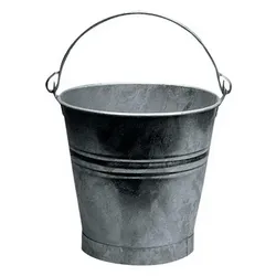 HP Autozubehör, Blumentopf, Eimer 12,5 l Stahlblech, verzinkt silber Ø 300 mm Höhe 300 mm (34 x 31 x 300 cm)