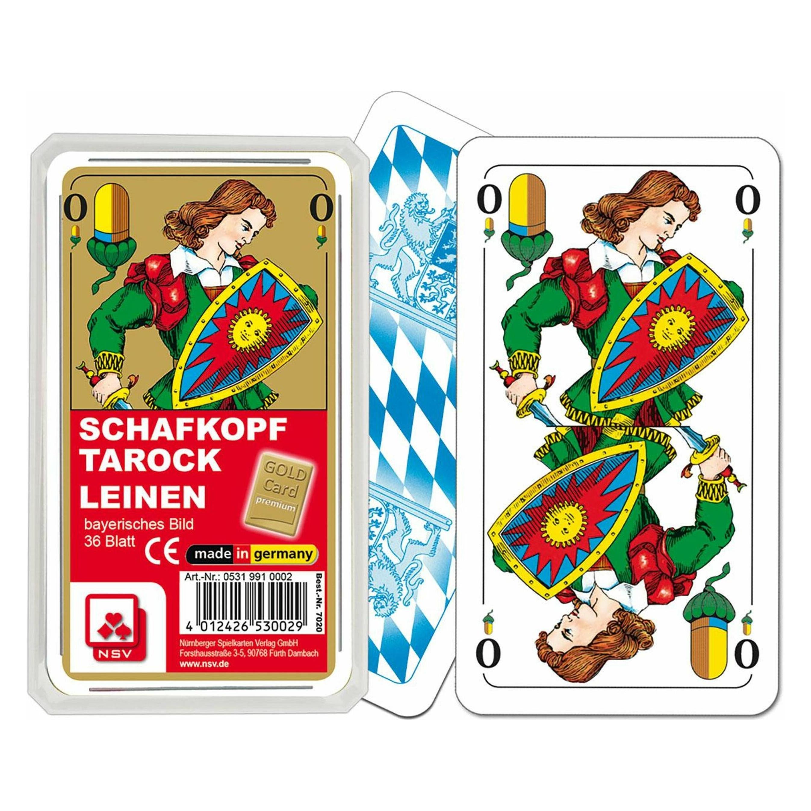 ASS Altenburg 130014195 - SCHAFKOPF TAROCK - PREMIUM LEINEN, Bayerisches Bild (Deutsch, 3 - 4 Spieler) (130014195)