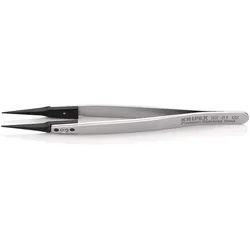 KNIPEX ESD Pinzetten mit Wechselspitzen, Glatt, 130 mm, Edelstahl