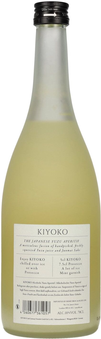 KIYOKO YUZU Rare Yuzu Aperitif 10% Vol. 0,7l
