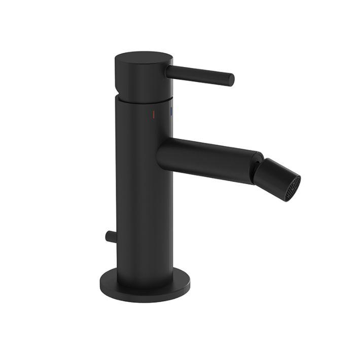 Vitra Origin Bidetarmatur A4255936 Ausladung 105mm, mit Ablaufgarnitur, Einlochmontage, schwarz matt