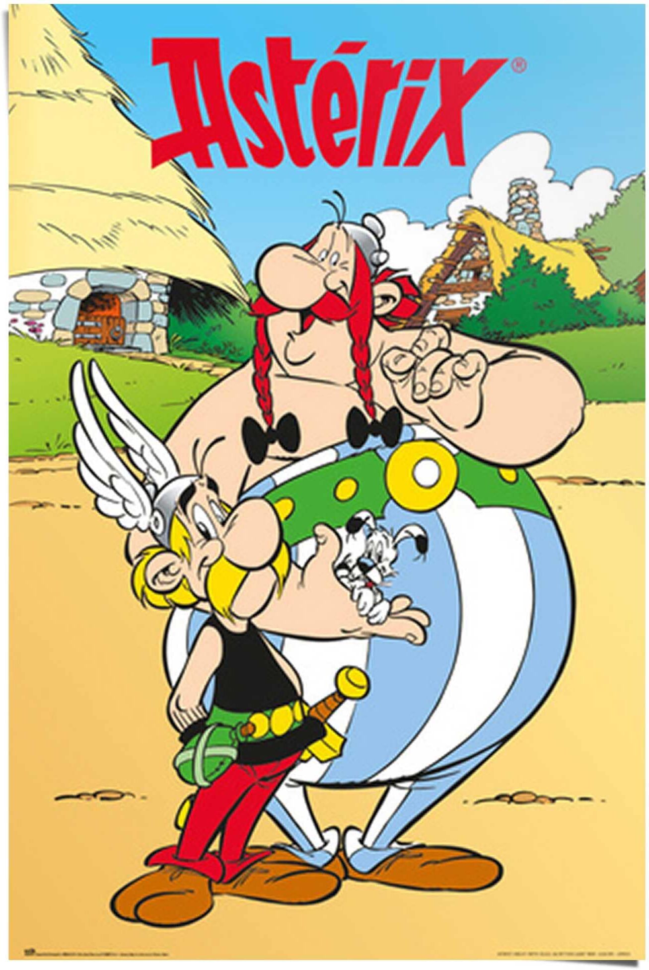 Reinders! Poster REINDERS "Asterix and Obelix", gelb (farbe bild(er): gelb), B:61cm H:91,5cm T:0,1cm, Holzwerkstoff, Bilder, Poster farbe bild(er): gelb B/H/T: 61cm x 91,5cm x 0,1cm