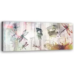 WANDBILD frau und schmetterlinge