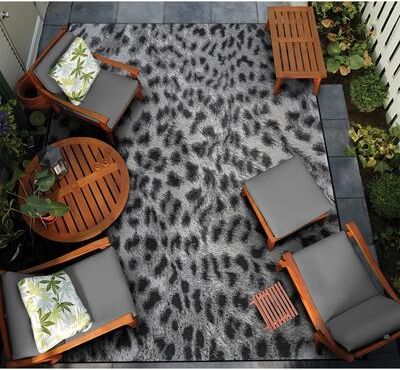 Dream Decor Rugs Gelato Lynx Gray- Ivory Indoor/ Outdoor Area Rug