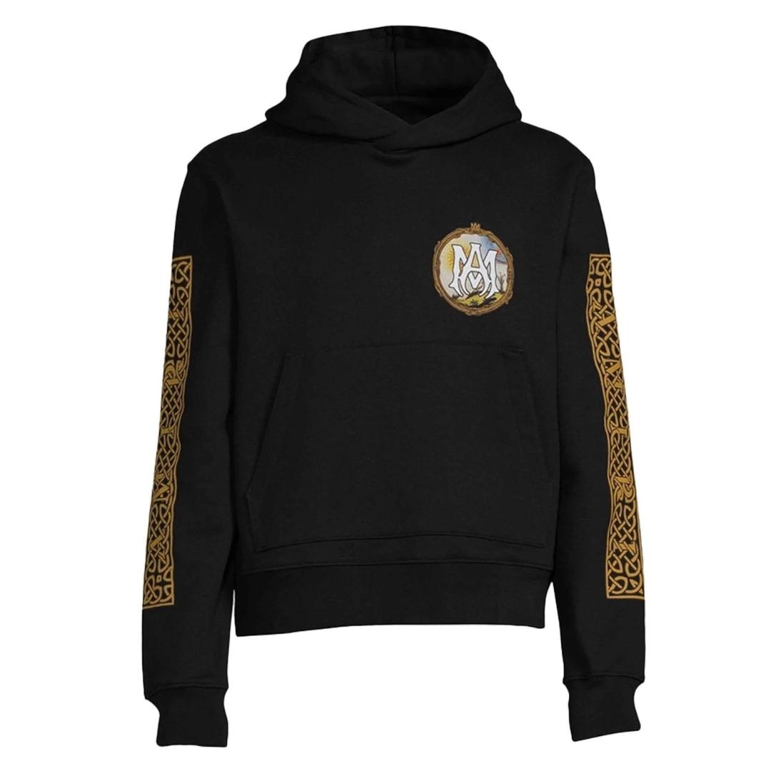Amiri Lanscape Frame Design zwarte hoodie