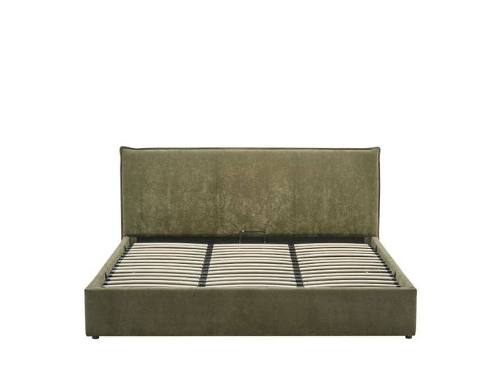Lit coffre en tissu 180x200cm - vert