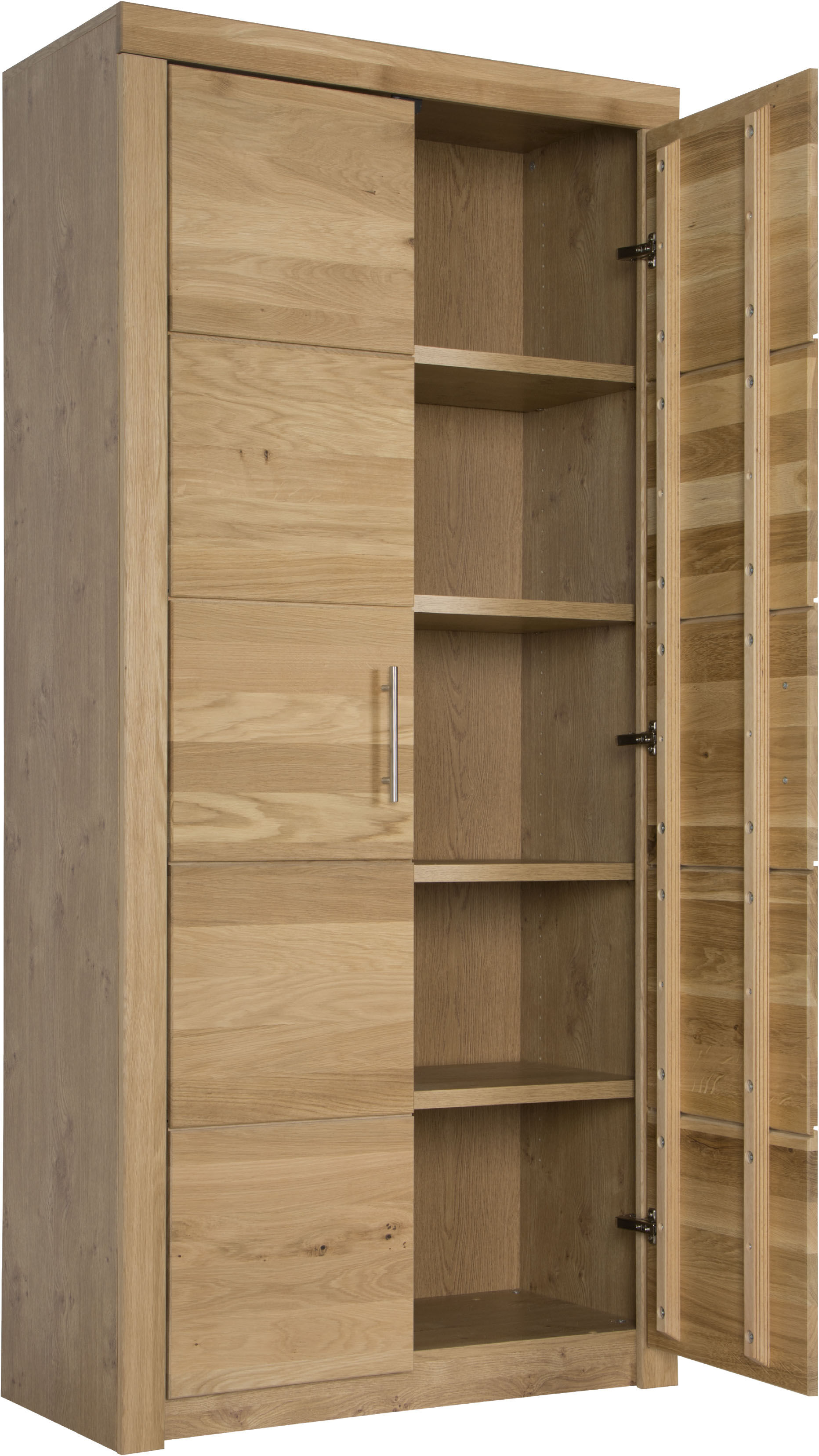Aktenschrank VOGL MÖBELFABRIK "Toronto", braun (wildeiche), B:90cm H:189,5cm T:42cm, Holzwerkstoff, Massivholz, Schränke, Aktenschrank, in 2 Breiten, teilmassiv, Fächer für Aktenordner, Made in Germany
