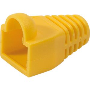 LogiLink Knickschutztülle MP0009, für RJ45 Modularstecker, für 5,8 mm Ø, gelb, 100 Stück