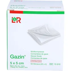 Gazin Kompresse 5x5cm 8Fach Steril 50 ST