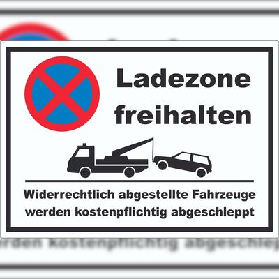 HB-Druck Parken verboten Ladezone freihalten Aufkleber A7 (74x105mm)