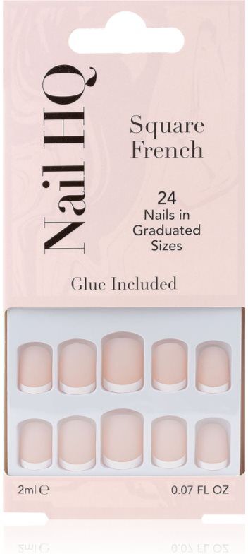 Nail HQ Square French Faux ongles 24 pcs