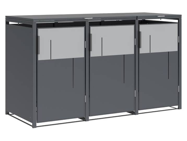 Westmann Tonus 3 Metall Mülltonnenbox 3er 3x240 L Anthrazit