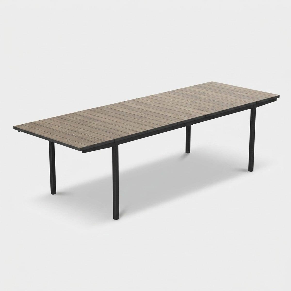 Ausziehbarer Gartentisch aus Metall 200-280x90 Porto Nova