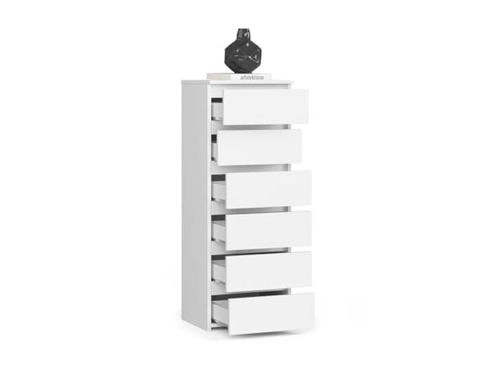 BDW 6-schubladen-kommode - Stilvoll, Robust Und Vielseitig - Sideboard Buffetschrank - Sideboard Kommode - Kommode - 40x109x35 cm - Weiss