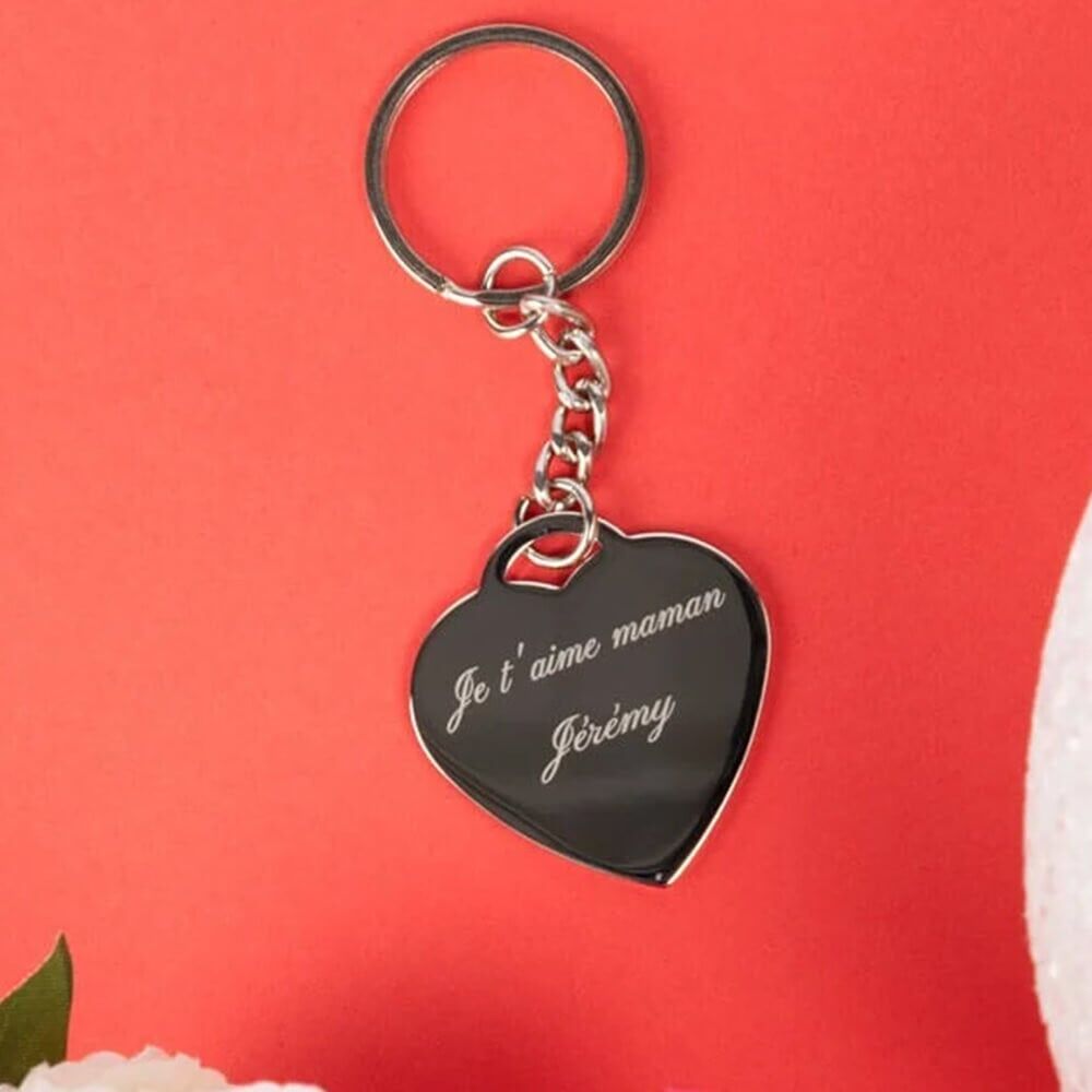Ocadeau Porte clef coeur gravé