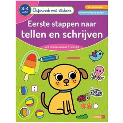 Deltas, Sticker, Sticker-Übungsbuch – Zählen und Schreiben (3–4 Jahre)