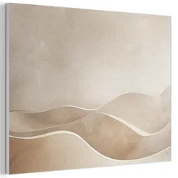 AKUSTIKBILD Beige - Natur - Abstrakt - Modern Wanddeko 70x50 cm