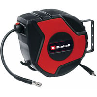 Automatische Druckluft-Schlauchtrommel TC-PH 150 schwarz/rot, 15 Meter Druckluftschlauch + 1,5 Meter Anschluss