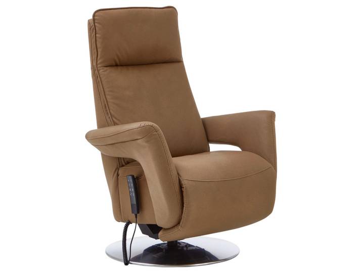 Valdera Relaxsessel Valdera, Braun, Metall, 83x110x87-172 cm, Goldenes M, Fußauswahl, Lederauswahl, Stoffauswahl, Aufstehhilfe, Wohnzimmer, Sessel, Relaxsessel