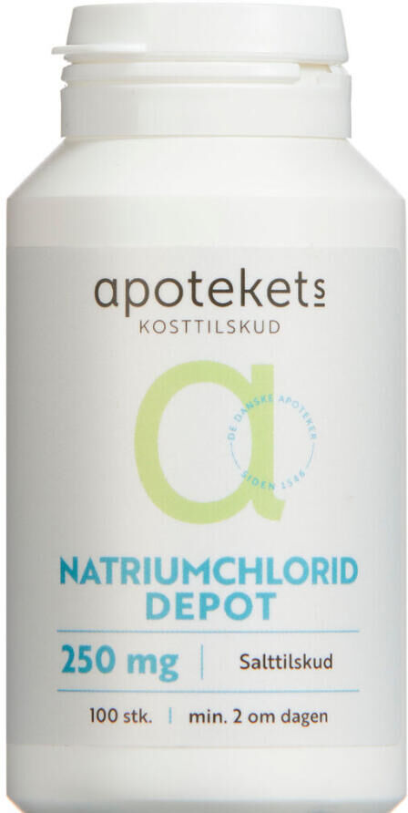 Apotekets Natriumchlorid Depot 250 mg Kosttilskud 100 stk