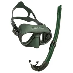 Cressi - Calibro & Corsica - Maske und Schnorchel - Farbe: Grün