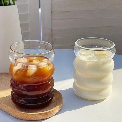 Uplifted Finds INS Ripple Glass Tumbler High Performance Heat Resistant Drinking Glasses For Coffee & Cocktails s5 2 Pcs
