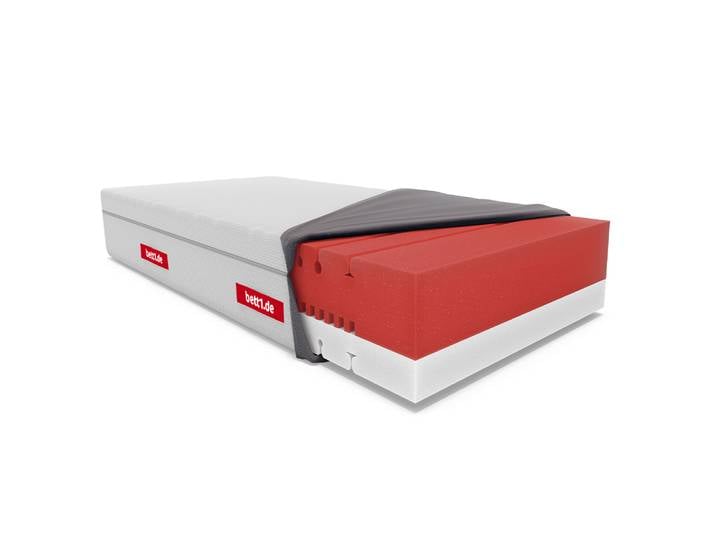 bett1.de BODYGUARD® Boxspring Matratze Weich, 28 cm hoch, 100% Vollschaum, Härtegrad weich/fester, 80x220