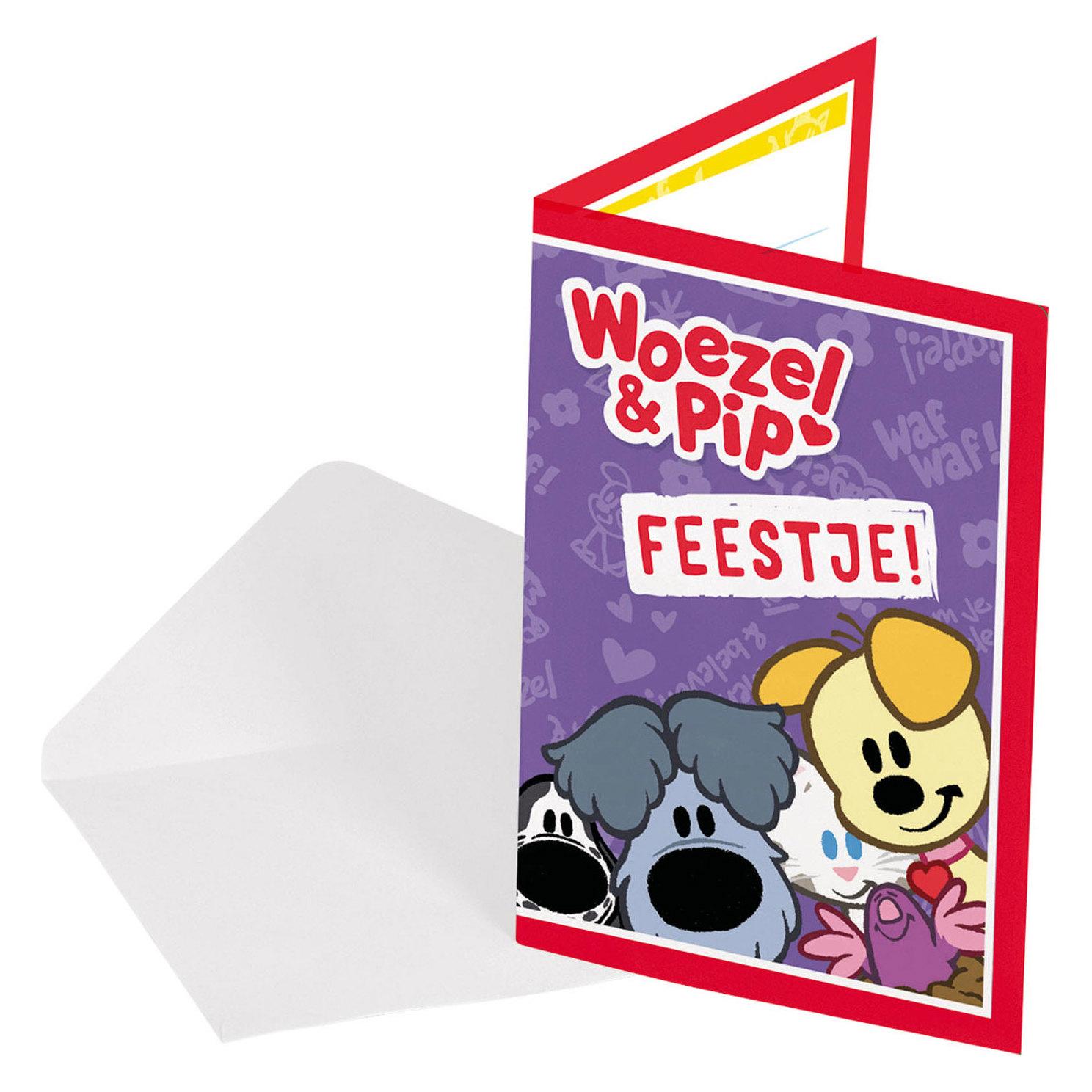 Folat Woezel & Pip Einladungen, 8St. (8 Stk.) (21509367)