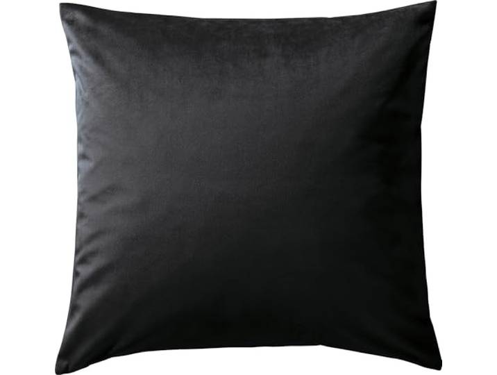 REDBEST Kissenhülle Kingsville Nicky-Velours Uni schwarz Größe 50x50 cm - samtig-weicher Stoff, sanft zur Haut und warm im Griff