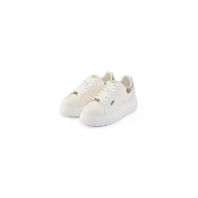Sneaker BUFFALO "Buffalo QUEEN ONE", Damen, Gr. 38, snake weiß, Polyurethan, Schuhe Sneaker