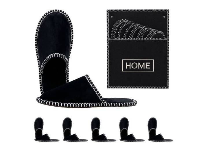 Relaxdays 6 paires de chaussons en feutre