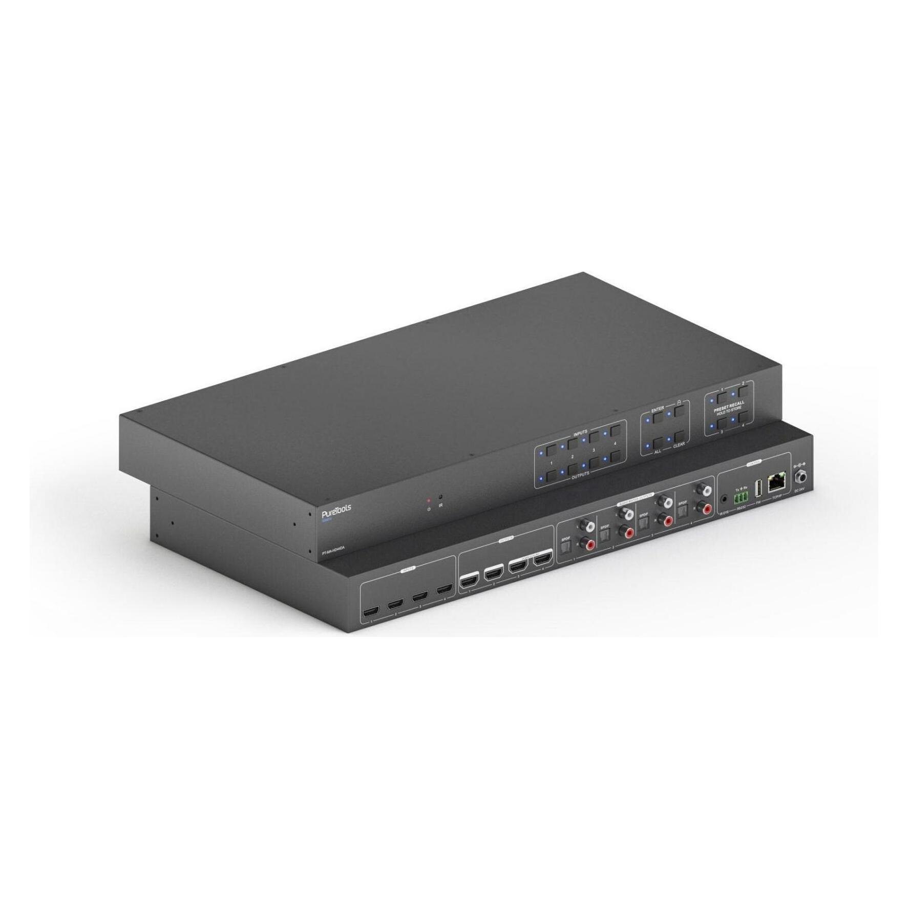 Puretools Matrix Switcher PT-MA-HD44DA HDMI (PT-MA-HD44DA)