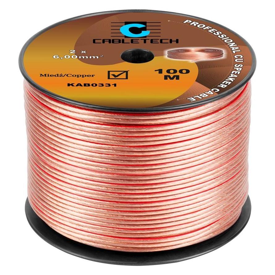 Cabletech Lautsprecherkabel 6mm 100m (0.27 m, 6 mm²) (KAB0331)