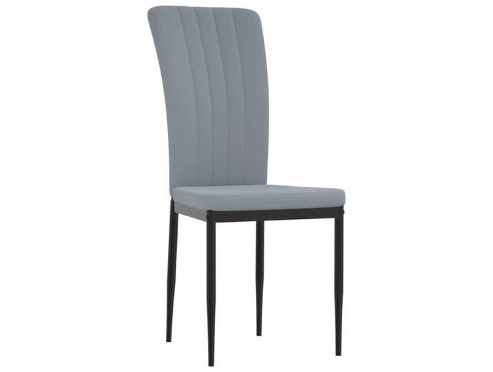 Luxe Chaises à manger lot de 4 Chaises empilables Pour cuisine Gris clair Velours(822）