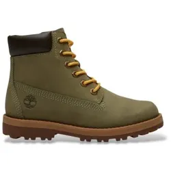 Timberland Unisex für Kinder. TB0A6BKTEP01 Stiefel aus Leder Courma Kid grün (21), Wohnung, Nobuck, Reißverschluss, Draußen, Kinderbekleidun