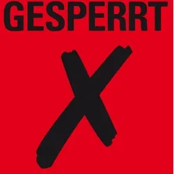 Aufkleber I Organisationsetikett GESPERRT, rot, Haftpapier, ablösbar, 17x17mm, 500/Rolle