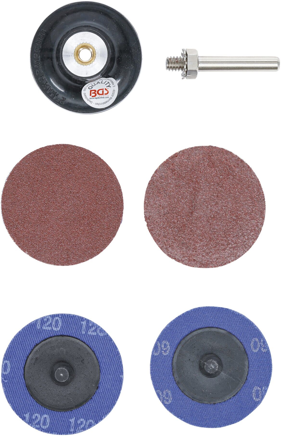 BGS Schleifscheiben / Schleifteller-Satz Ø 50 mm ; BGS technic (8590)