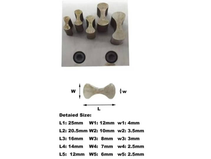 Bijoux métal disque Cutter chaîne forme embouts pour Bracelets 5 poinçons bijoux matrices Kit
