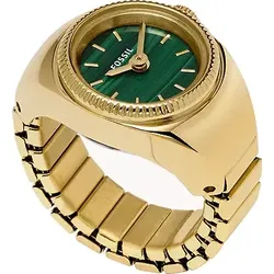 Fossil Quarz / 2 Zeiger Watch Ring ES5308 - grün,goldfarben - LESS THAN 22mm