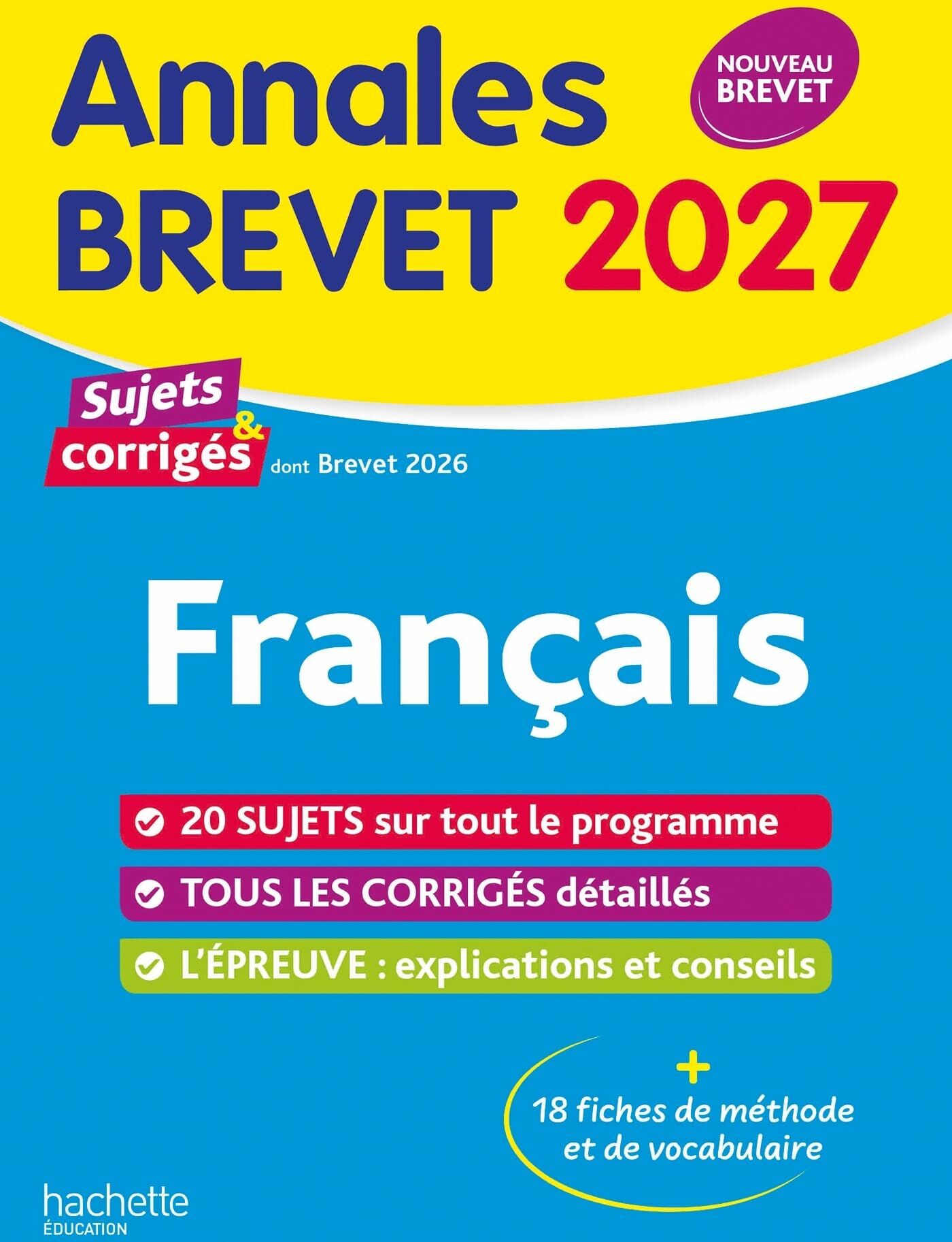 Français : annales brevet 2027, sujets & corrigés dont brevet 2026 : nouveau brevet - Preis vom 11.10.2026 15:43:13 h
