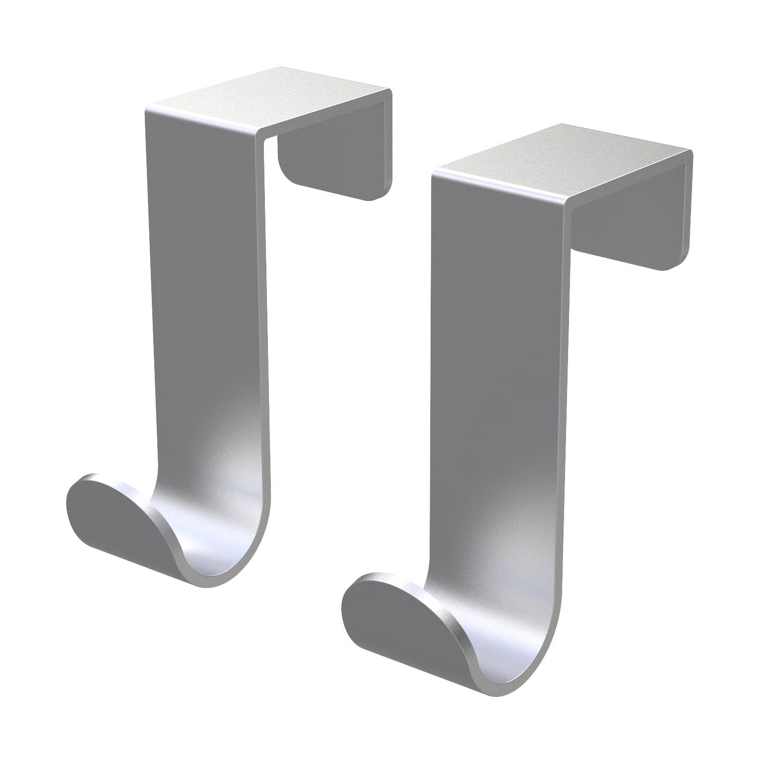 Bosign Single J-haak 2-pack Geborsteld staal