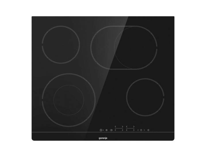 Gorenje Glaskeramikkochfeld, Schwarz, 59.5x5.4x52 cm, Sicherheitsabschaltung, Betriebskontrollleuchte, Bräterzone, Warmhaltezone, Restwärmeanzeige je Kochzone, Küchen, Küchenelektrogeräte, Kochfelder, Glaskeramik-Kochfelder