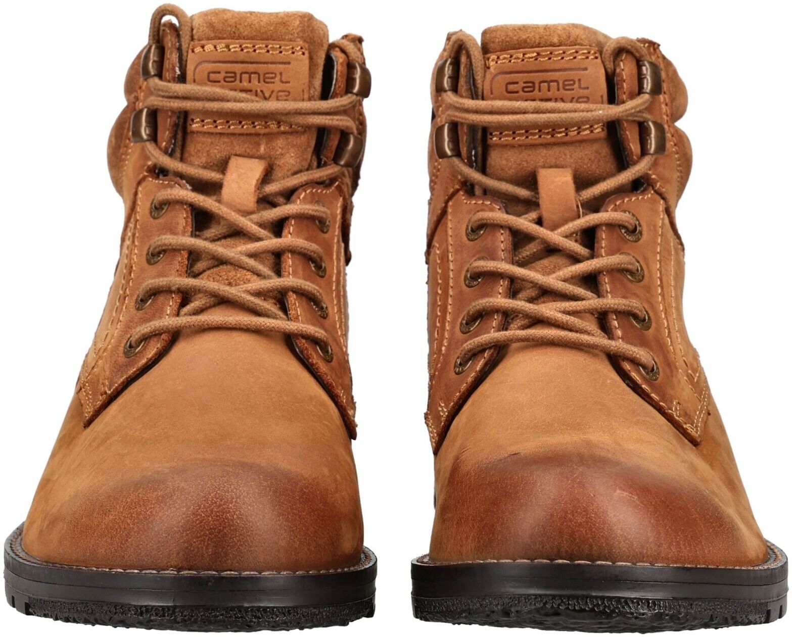 Schnürstiefelette CAMEL ACTIVE "camel active Stiefelette Leder", Damen, Gr. 44, Leder, cognac, Schuhe Schnürstiefelette