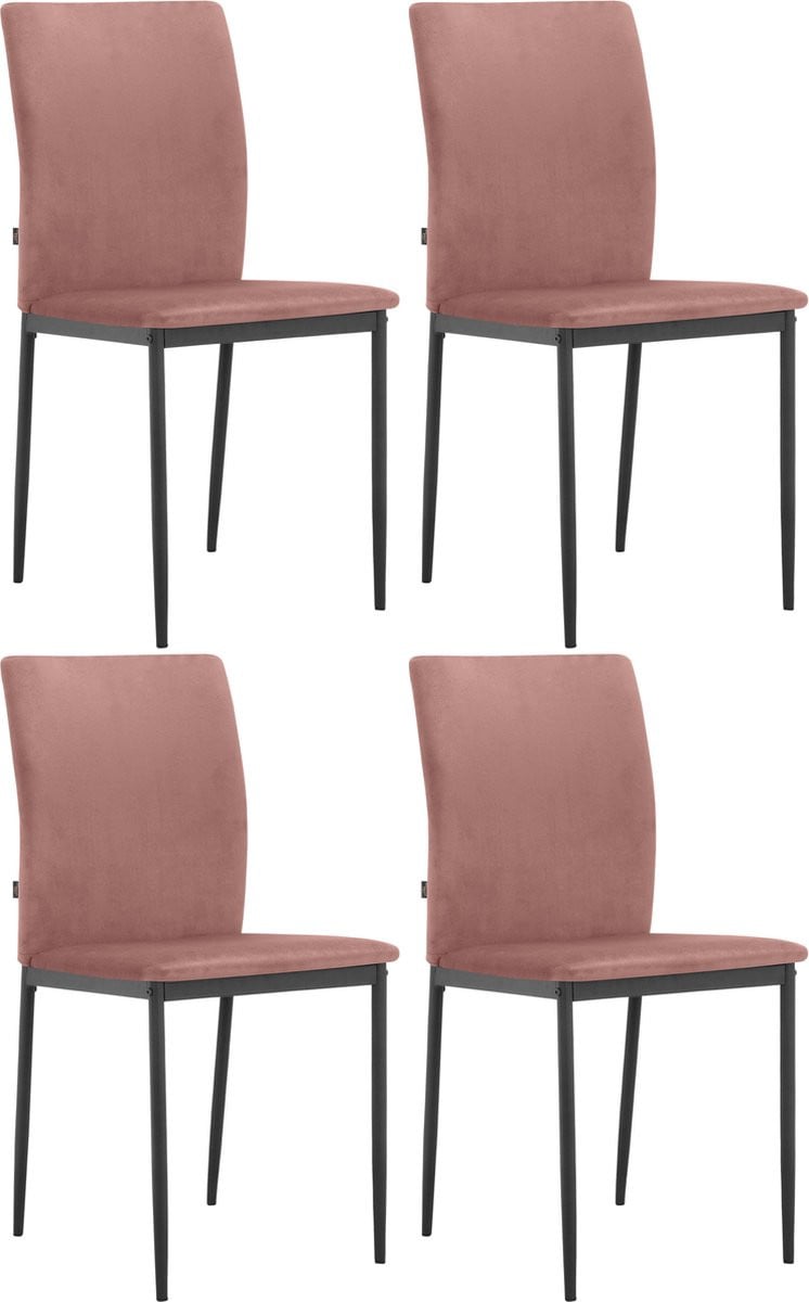 Pavia Eetkamerstoel - Roze - Set van 4