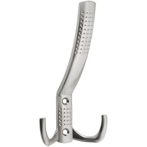 SO-TECH Garderobenhaken Jasmin, 108554, edelstahloptik, Doppelhaken aus Metall, mit Huthaken